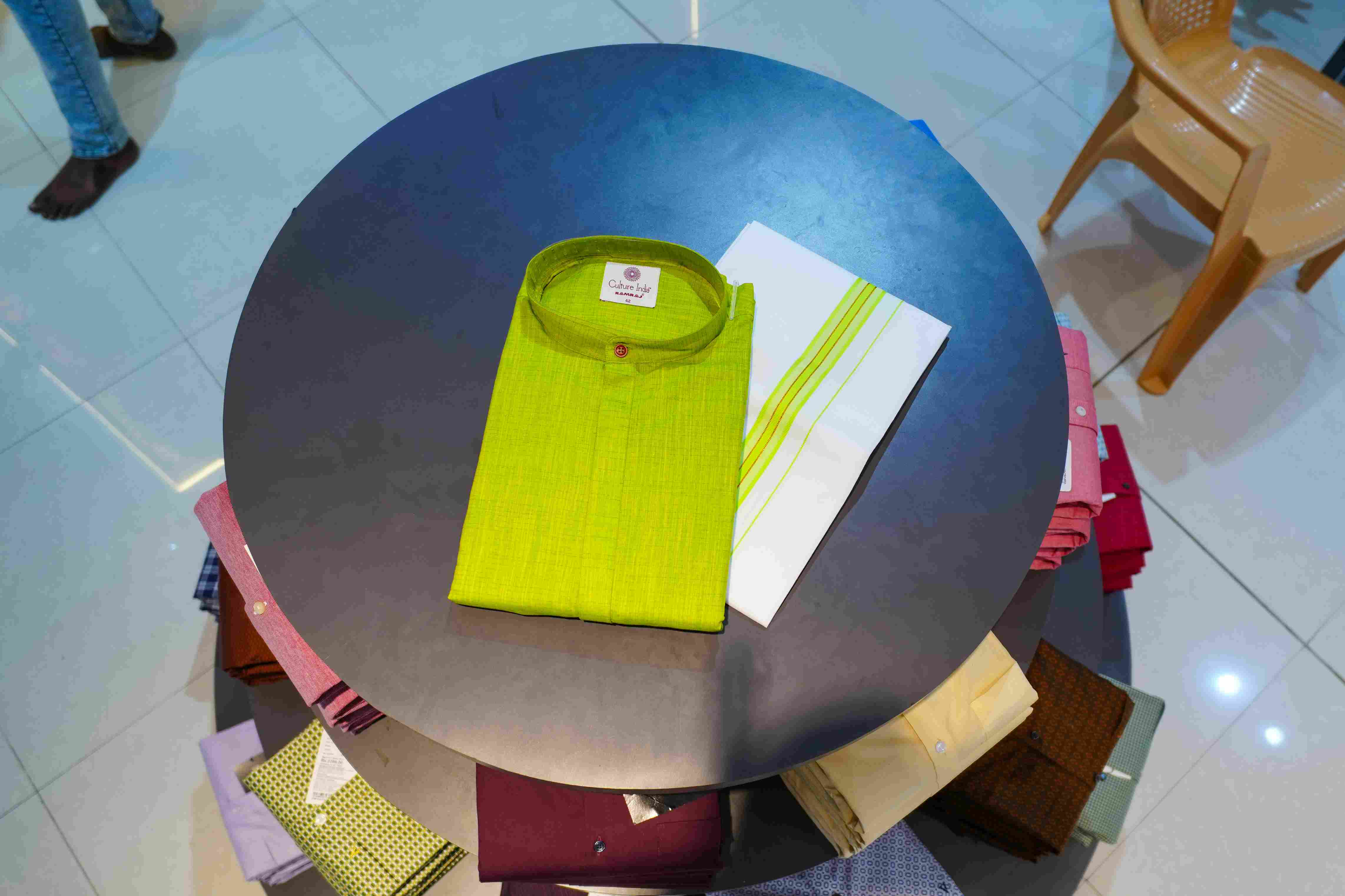 Ramraj Vesti Shirt Traditional Wear Green